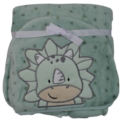 Cobertor Microfibra Bolinha Aplique Dino 3577 - Papi