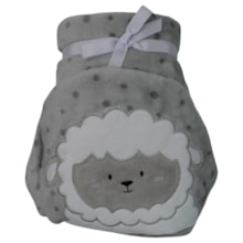 Cobertor Microfibra Bolinha Aplique Ovelha 3577 - Papi