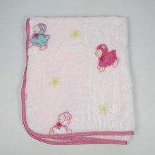 Cobertor Pelo Alto Tradicional  Bebê Estampado Ovelinhas  - Jolitex