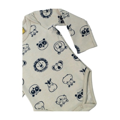 Colan Manga Longa Estampa Bichos 26206 - Rollu