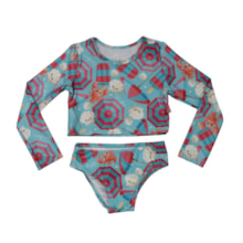 Conjunto Biquini Croppd Estampado Praia 57415 - Kamylus