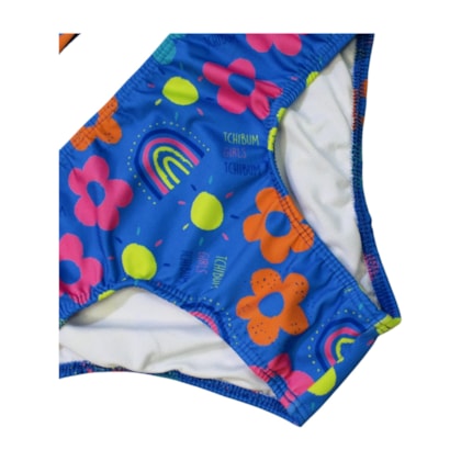 Conjunto Biquini Manga Longa Estampado Flores 57253 - Kamylus