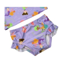 Conjunto Biquini Manga Longa Estampado Sereias 53844 - Kamylus