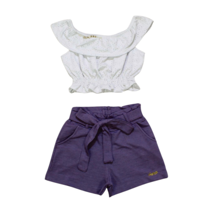 Conjunto Blusa Ciganinha Lesie e Shorts 21729 - Alekids