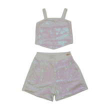 Conjunto Blusa de Alça e Shorts em Paetê 3202 - Fakini