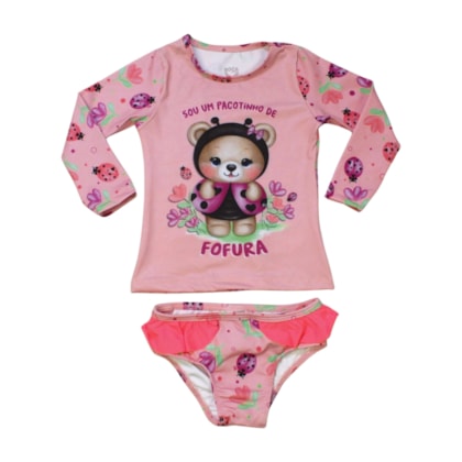 Conjunto Blusa e Biquini Manga Longa Estampa Ursa 12846 - Boca Grande 