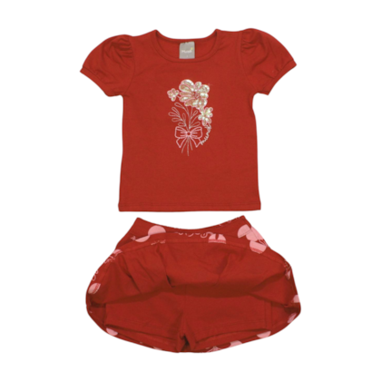 Conjunto Blusa e Saia Cotton Bolas 35736 - Brandili Mundi