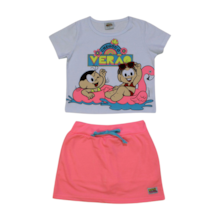 Conjunto Blusa e Saia Moletinho Mônica 6475 - By Gus
