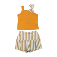 Conjunto Blusa e Shorts Saia Listrado A5285 - Alakazoo  