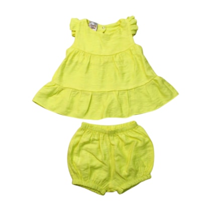 Conjunto Blusa e Shorts Tecido com Laço 2149 - Carol e Dani 