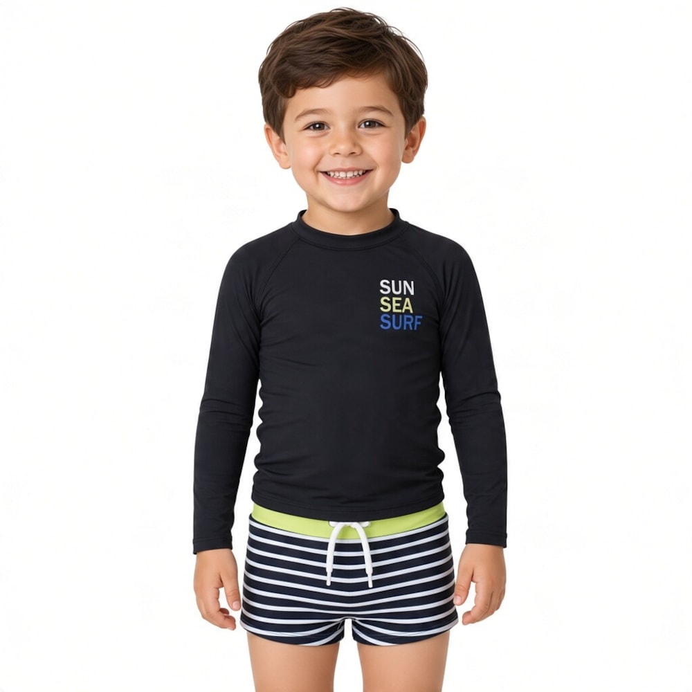 Conjunto Blusa e Sunga Boxer Listrada 8505 - By Gus