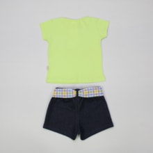 Conjunto Blusa Estampa You Can e Shorts com Cinto 7190 - Solinho