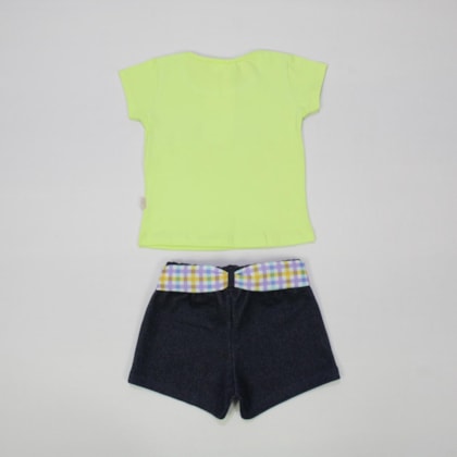 Conjunto Blusa Estampa You Can e Shorts com Cinto 7190 - Solinho