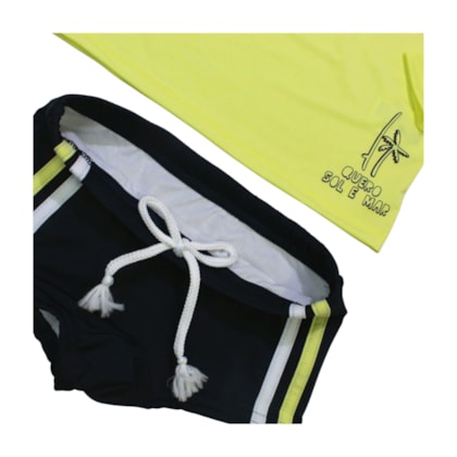 Conjunto Blusa Manga Longa e Sunga com Friso 8212 - By Gus