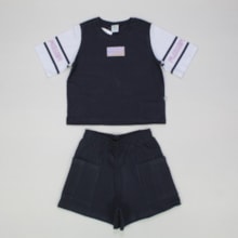 Conjunto Blusa Power e Shorts Moletom 47414 - Alenice