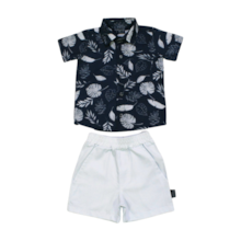 Conjunto Camisa Floral e Bermuda Sarja 365489 - Vrasalon