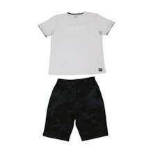 Conjunto Camiseta Boys em Nervuras e Bermuda Moletinho 39763 - Alakazoo