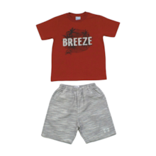 Conjunto Camiseta e Bermuda Moletinho Breeze 28549 - Angerô