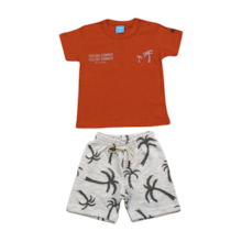 Conjunto Camiseta e Bermuda Moletinho Feeling 43576 - Kamylus