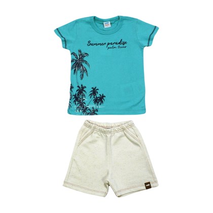 Conjunto Camiseta e Bermuda Moletinho Summer 60663 - Marlan