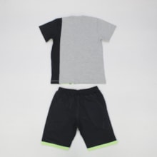 Conjunto Camiseta e Bermuda Moletom Estampa Vibes 21452 - Alekids