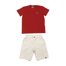 Conjunto Camiseta e Bermuda Tecido 22178 - Alekids 