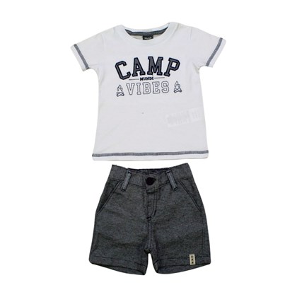 Conjunto Camiseta e Bermuda Tecido Eco Camp 35793 - Brandili Mundi