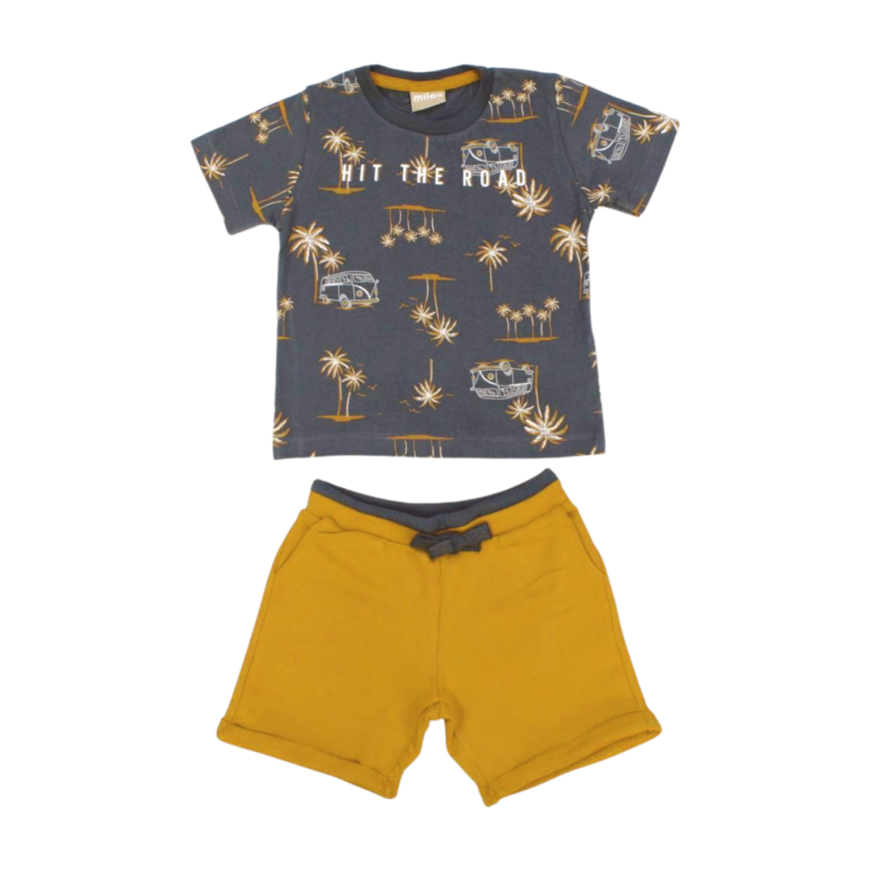 Conjunto Camiseta Hit The Road Bermuda de Moletom 14218 Milon