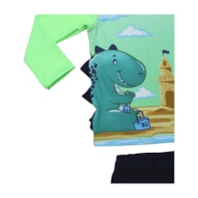 Conjunto Camiseta Manga Longa Térmica e Suga Boxer Estampado Dino 14682 - Boca Grande    