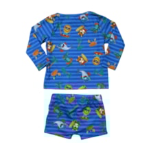 Conjunto Camiseta Térmica e Sunga Boxer Estampado Bichos  14681 - Boca Grande