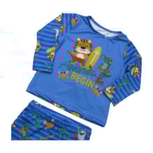 Conjunto Camiseta Térmica e Sunga Boxer Estampado Bichos  14681 - Boca Grande   