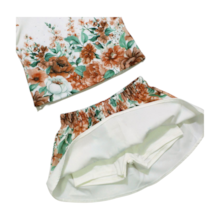 Conjunto Cropped e Saia Estampa Flores 15356 - Milon