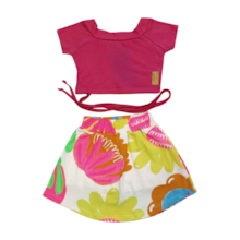 Conjunto Cropped e Shorts Saia 3243 - Fakini