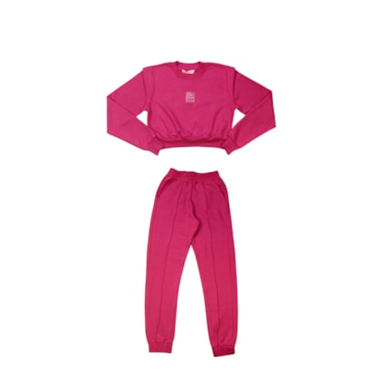 Conjunto em Moletom Feminino Monocromático 15277  - Dway