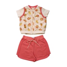 Conjunto Feminino 3 Peças Estampa Bichos 37126 - Angerô 