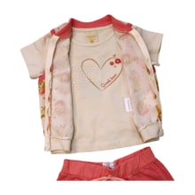 Conjunto Feminino 3 Peças Estampa Bichos 37126 - Angerô 