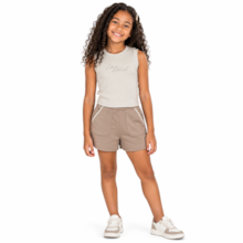 Conjunto Feminino Blusa Aplique Love Strass e Shorts 23601 - Angerô