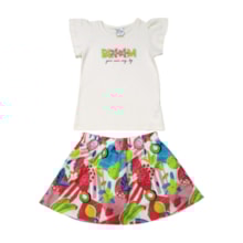 Conjunto Feminino Blusa Bloom e Saia Tecido 17234 - Boca Grande