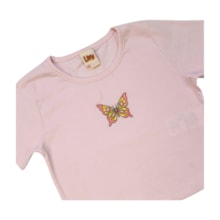 Conjunto Feminino Blusa Bordado Borboleta e Shorts 9283 - Livy 