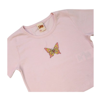 Conjunto Feminino Blusa Bordado Borboleta e Shorts 9283 - Livy 