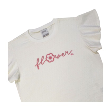 Conjunto Feminino Blusa Bordado Flower e Saia A0108 - Alakazoo