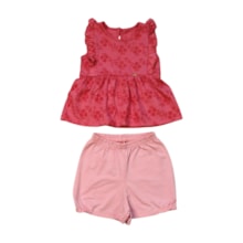 Conjunto Feminino Blusa com Babado e Shorts 70375 - Alenice 