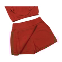 Conjunto Feminino Blusa com  Babados e Shorts Saia 25308 - Two Colors