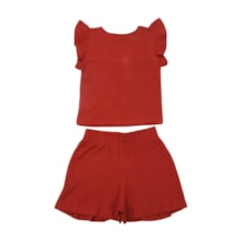Conjunto Feminino Blusa com Bordado e Shorts 37256 - Angerô 