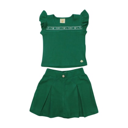 Conjunto Feminino Blusa com Bordado e Shorts 37256 - Angerô  