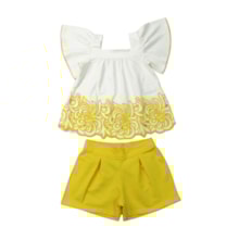 Conjunto Feminino Blusa com Estampa e Shorts Moletinho 2001048 - Milon