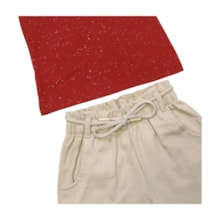 Conjunto Feminino Blusa com Glitter e Shorts 25166 - Rollu