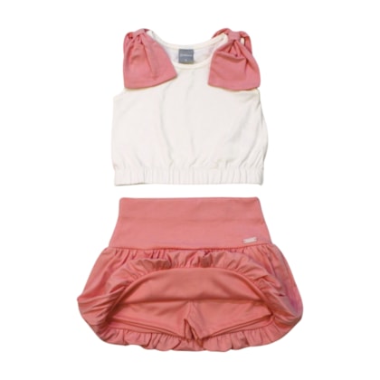 Conjunto Feminino Blusa com Laço e Saia Balonê 26916 - Brandili Mundi