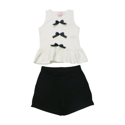 Conjunto Feminino Blusa com Laço e Shorts 8141 - By Gus 