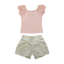 Conjunto Feminino Blusa com Mangas em Lesi e Shorts Tecido 71140 - Alenice 